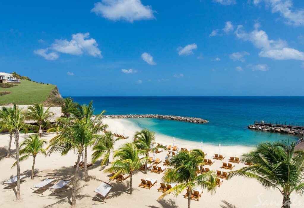 Sandals Grenada. Sandals Grenada. Sandals Grenada is a true exotic resort nestled in an island paradise. Located in the heart of beautiful Pink Gin Beach, you will find an unexpected luxury-included experience at Sandals Grenada. .