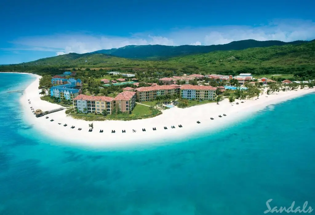 Sandals South Coast. Sandals South Coast. Sandals South Coast offers the best in an all-beachfront Resort nestled on a pristine beach, complete with European splendor. One of the newest additions to the Resort is the overwater bungalows, over-the-water chapel, and an over-the-water bar. Sandals South Coast (or any Sandals resort) truly brings the guest closer to the water than ever before..