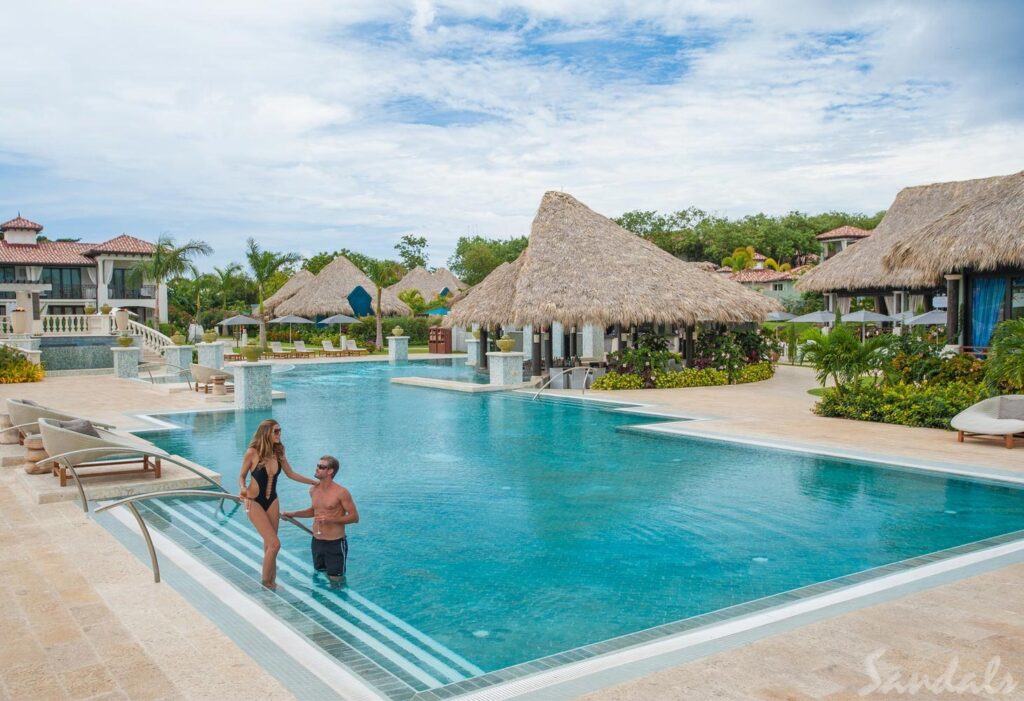 Sandals Grenada. Sandals Grenada. Sandals Grenada is a true exotic resort nestled in an island paradise. Located in the heart of beautiful Pink Gin Beach, you will find an unexpected luxury-included experience at Sandals Grenada. .