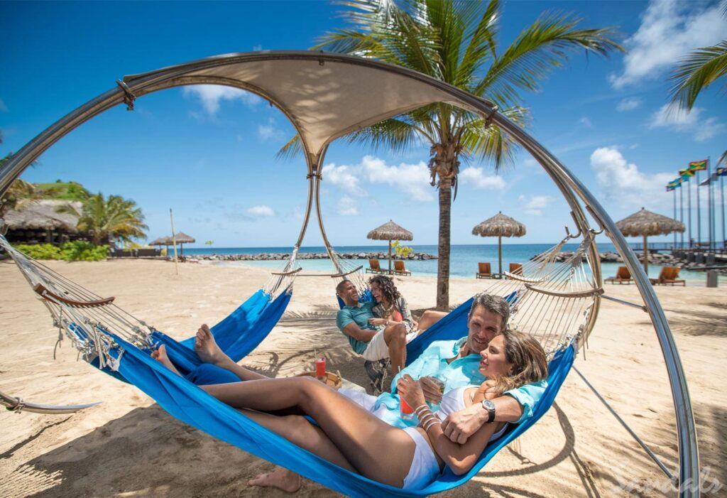 Sandals Grenada. Sandals Grenada. Sandals Grenada is a true exotic resort nestled in an island paradise. Located in the heart of beautiful Pink Gin Beach, you will find an unexpected luxury-included experience at Sandals Grenada. .