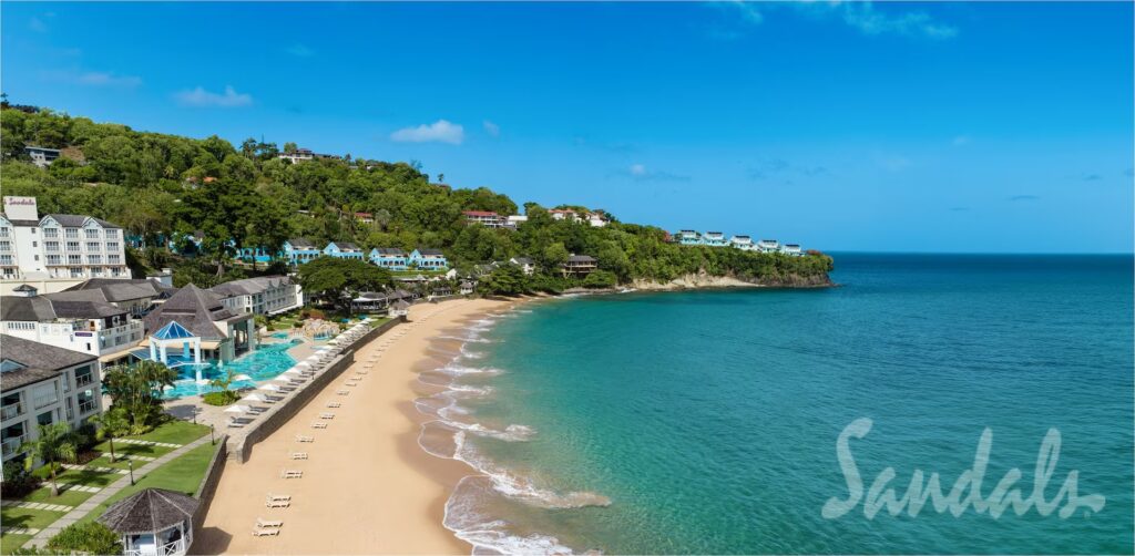 Best Sandals Resort In St. Lucia. Comparing All 3 Sandals St. Lucia Resorts. Is an all-in-one Caribbean vacation your idea of a tropical escape? Want a destination with a less touristy crowd? Come and visit the beautiful island of St. Lucia. It boasts 240 square miles of stunning beaches and rich forests — the perfect setting for water- and land-based adventures. When you book a room at the best Sandals resort in St. Lucia, you can guarantee a remarkable stay on the island. .