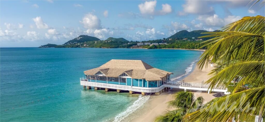 Best Sandals Resort In St. Lucia. Comparing All 3 Sandals St. Lucia Resorts. Is an all-in-one Caribbean vacation your idea of a tropical escape? Want a destination with a less touristy crowd? Come and visit the beautiful island of St. Lucia. It boasts 240 square miles of stunning beaches and rich forests — the perfect setting for water- and land-based adventures. When you book a room at the best Sandals resort in St. Lucia, you can guarantee a remarkable stay on the island. .