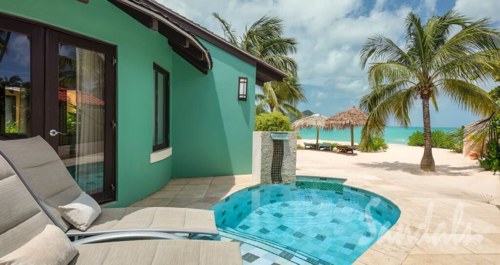 Best Sandals Resort In St. Lucia. Comparing All 3 Sandals St. Lucia Resorts. Is an all-in-one Caribbean vacation your idea of a tropical escape? Want a destination with a less touristy crowd? Come and visit the beautiful island of St. Lucia. It boasts 240 square miles of stunning beaches and rich forests — the perfect setting for water- and land-based adventures. When you book a room at the best Sandals resort in St. Lucia, you can guarantee a remarkable stay on the island. .