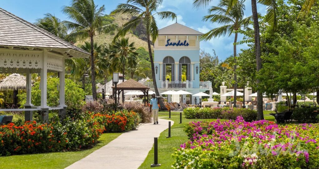 Best Sandals Resort In St. Lucia. Comparing All 3 Sandals St. Lucia Resorts. Is an all-in-one Caribbean vacation your idea of a tropical escape? Want a destination with a less touristy crowd? Come and visit the beautiful island of St. Lucia. It boasts 240 square miles of stunning beaches and rich forests — the perfect setting for water- and land-based adventures. When you book a room at the best Sandals resort in St. Lucia, you can guarantee a remarkable stay on the island. .