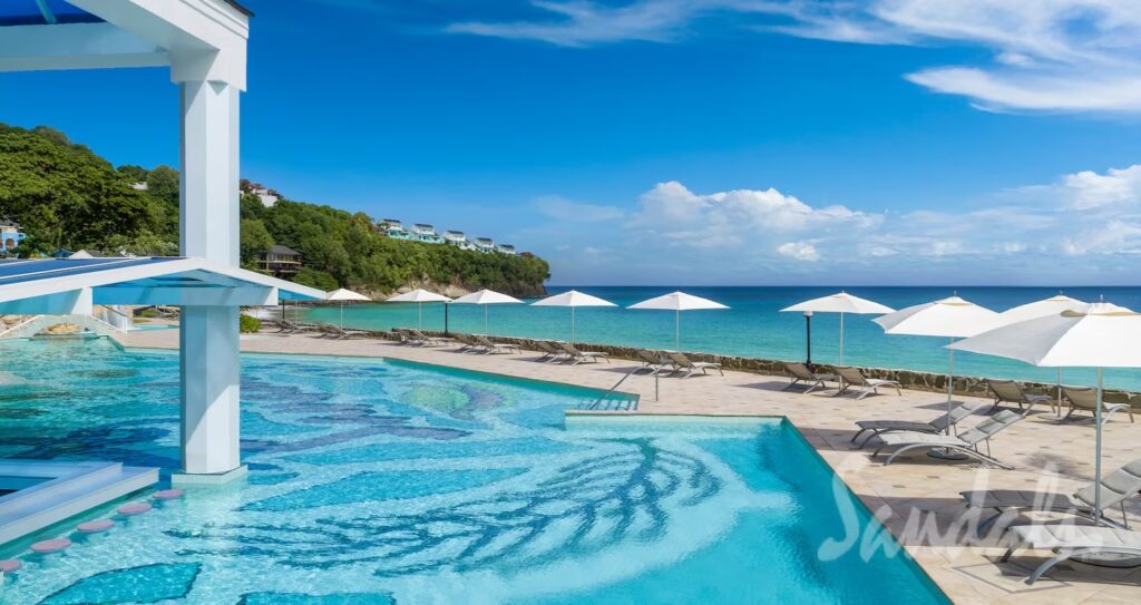 Best Sandals Resort In St. Lucia. Comparing All 3 Sandals St. Lucia Resorts. Is an all-in-one Caribbean vacation your idea of a tropical escape? Want a destination with a less touristy crowd? Come and visit the beautiful island of St. Lucia. It boasts 240 square miles of stunning beaches and rich forests — the perfect setting for water- and land-based adventures. When you book a room at the best Sandals resort in St. Lucia, you can guarantee a remarkable stay on the island. .